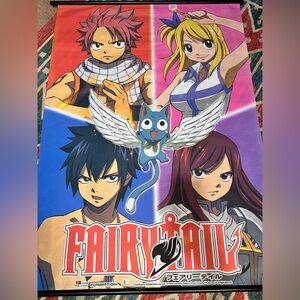 Popular Japanese manga and anime series Fairy Tail Wall Scrolls 33x44 Fabric